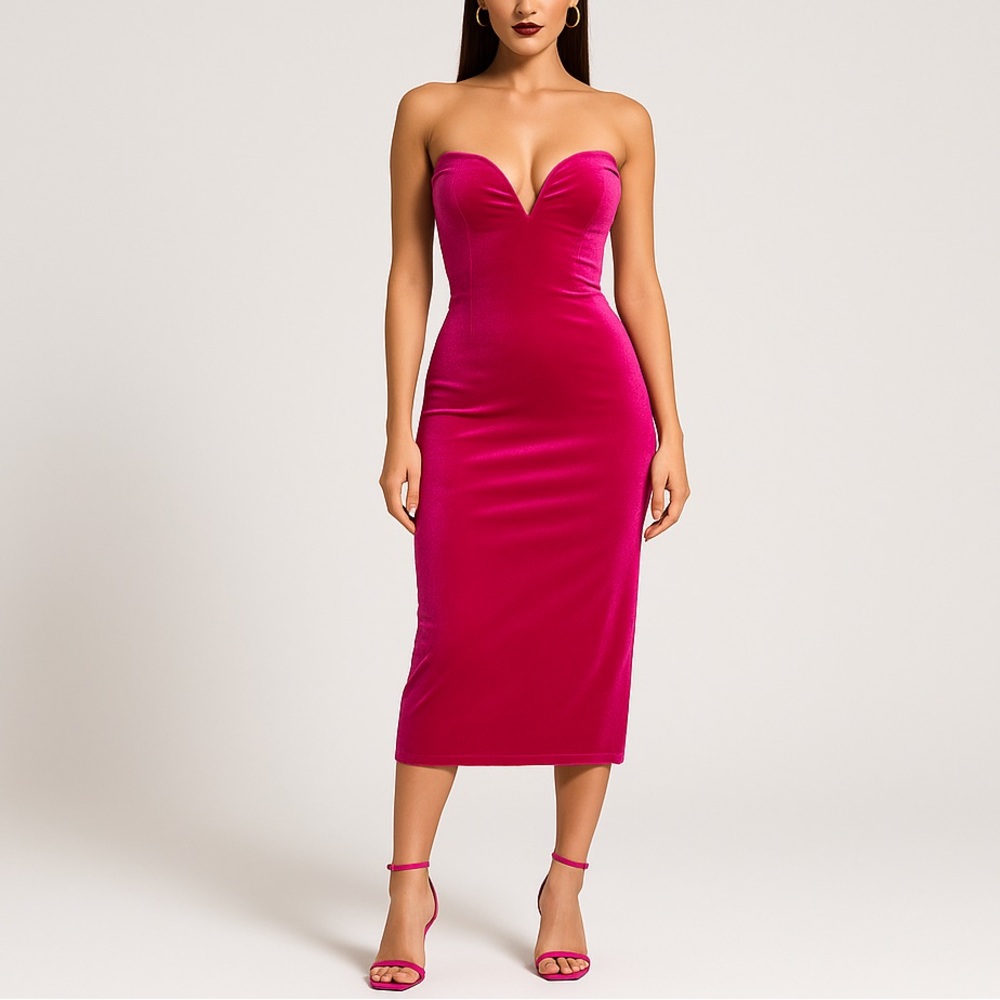 Zara Strapless Pink Dress